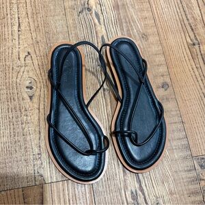 J.Crew Black Strappy Sandals